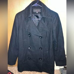 Women's Black Wool Coat By Giacca